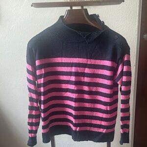 LOFT Black and White Knit Sweater